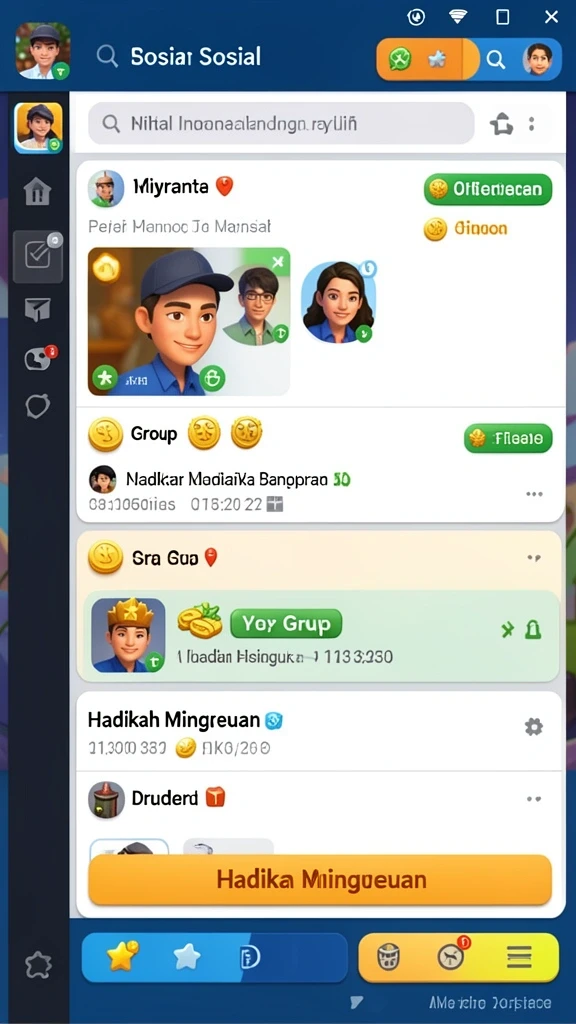 Karakter unik yang dapat Anda pilih dan tingkatkan.