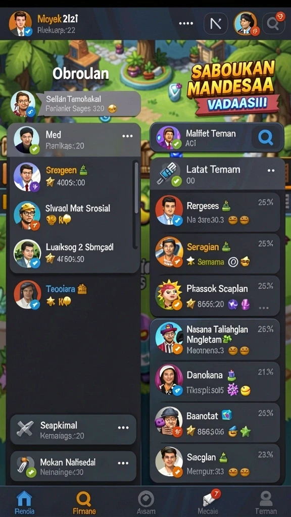 Beragam karakter dan item menarik untuk digunakan.