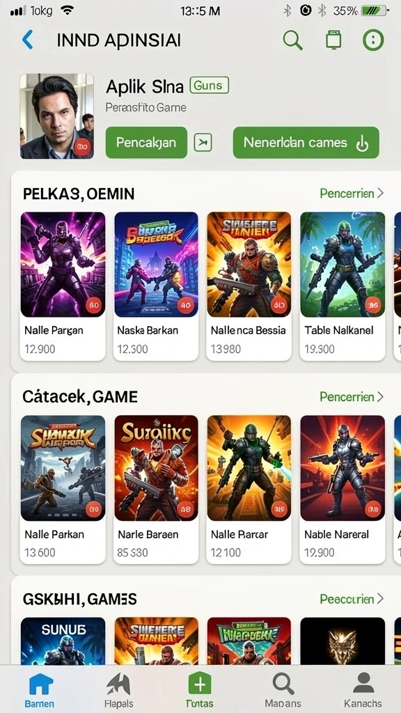 Berbagai karakter menarik yang bisa dipilih.