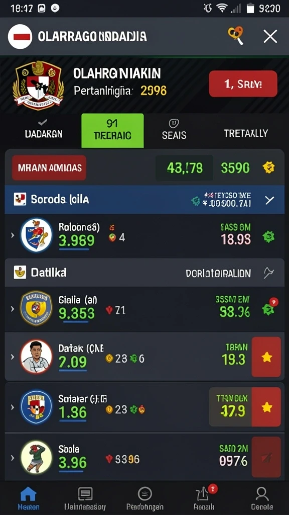 Leaderboard yang menampilkan peringkat pemain secara real-time.