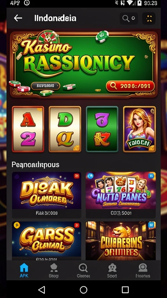 Screenshot menunjukkan tampilan utama aplikasi BONUSRP.
