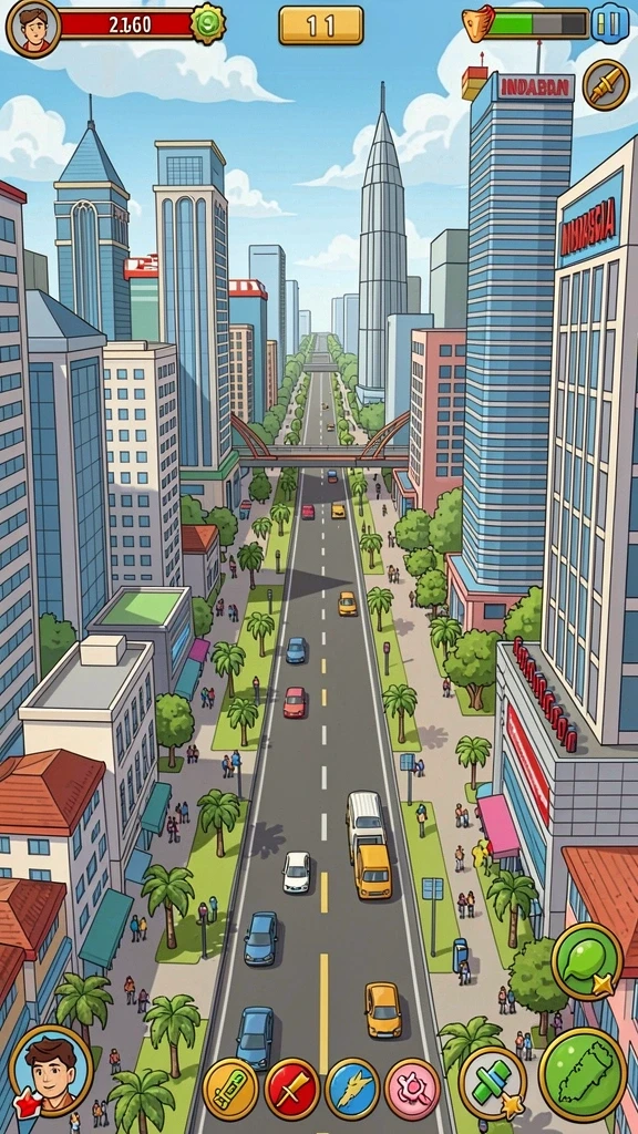 Tampilan karakter yang menarik dan detail.