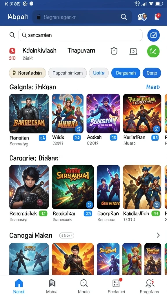Tampilan awal yang menarik dengan antarmuka pengguna yang ramah.