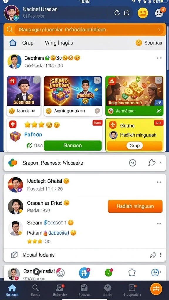 Pengguna sedang bermain slot dengan antusias.