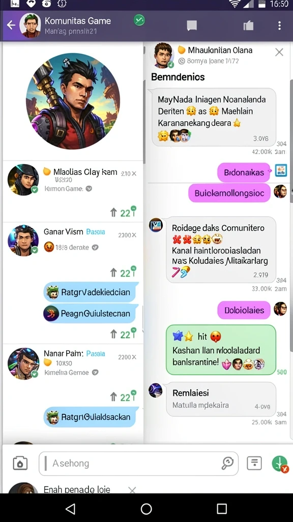 Tangkapan layar menunjukkan karakter utama menjelajahi taman sakura.