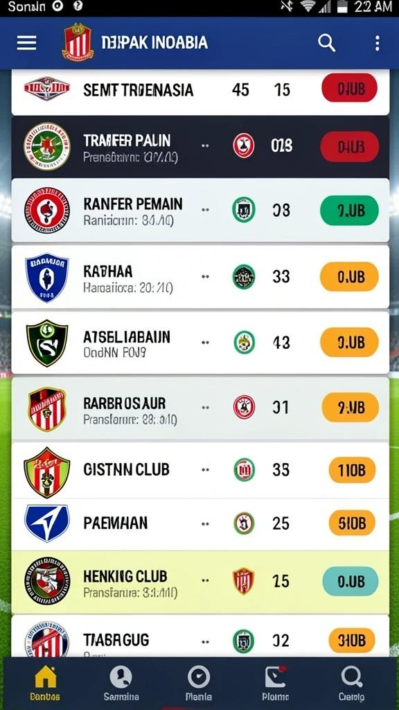 Menu permainan yang mudah dinavigasi.