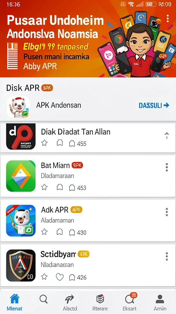 Tampilan antarmuka yang intuitif dan menarik.