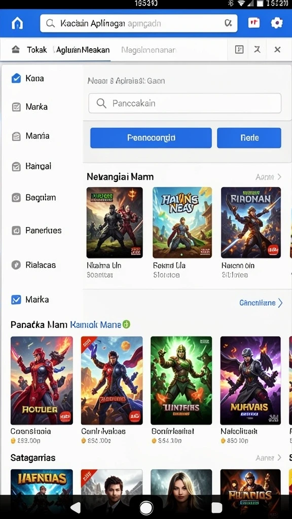 Tampilan antarmuka aplikasi yang menarik dan modern.
