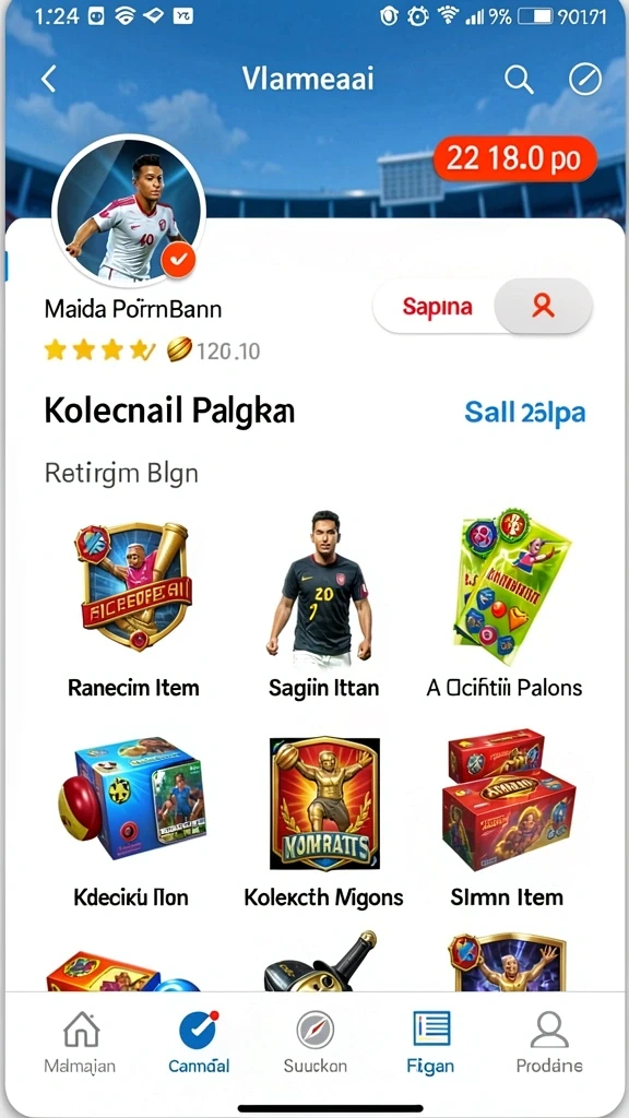 Tampilan keren dari karakter utama dalam permainan.
