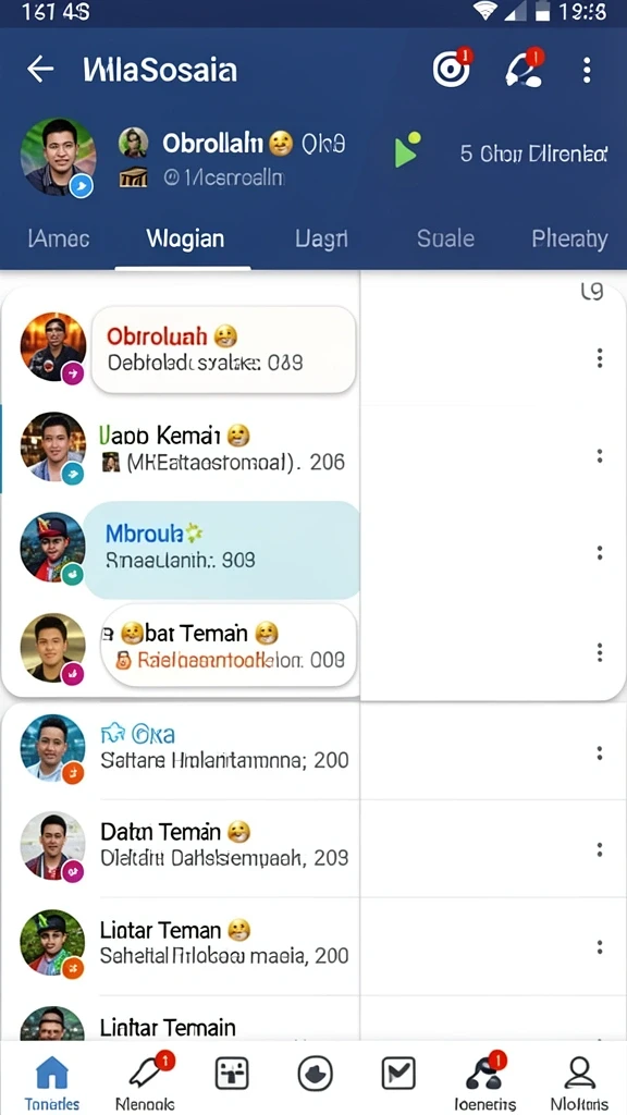 Tangkapan layar mode multiplayer dengan teman-teman.