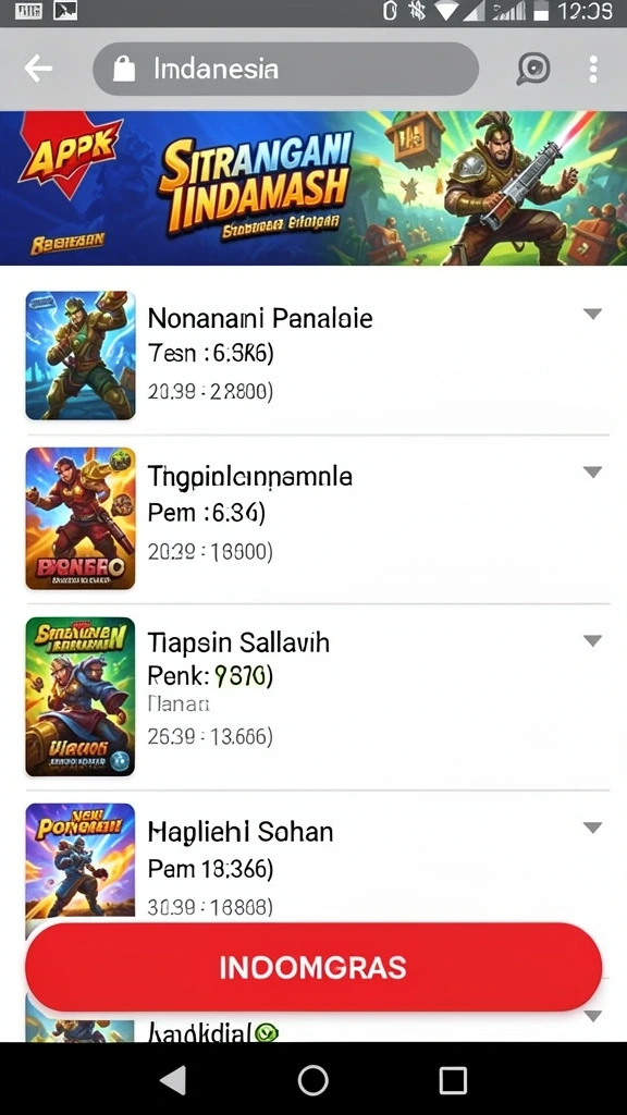 Tampilan awal permainan yang menarik.