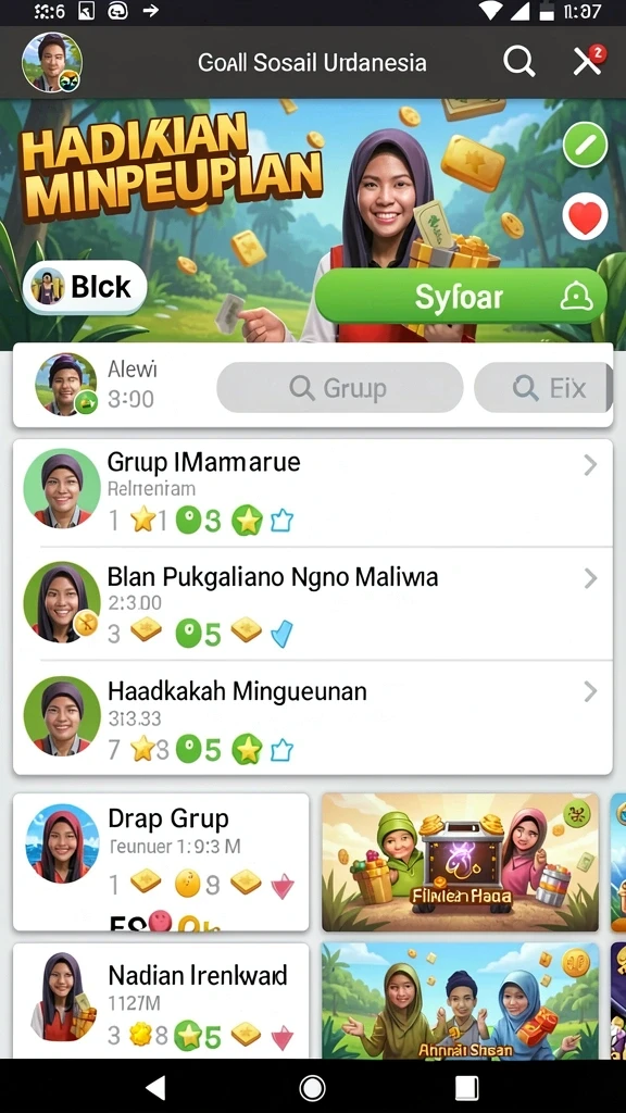 Tampilan utama aplikasi WINRATE777 yang menarik.