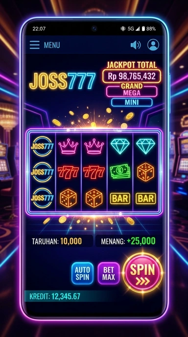 joss777 — layar beranda